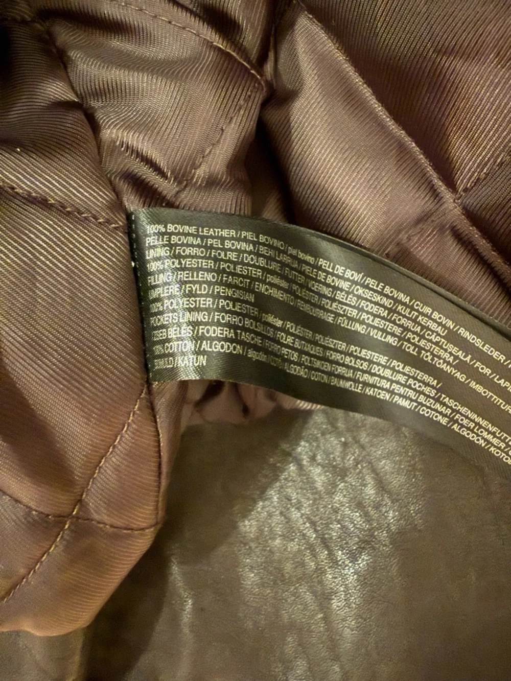 Mango Oversized Worn Effect Leather Jacket Allsaints Zara - Picture 8 of 12